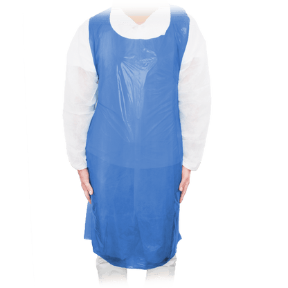 MaiMed-Apron Light PE, ποδιά από PE 75x120cm μπλε, 100 τεμάχια/συσκευασία, φραγμένη, λεία επιφάνεια | Συσκευασία (100 τεμάχια)