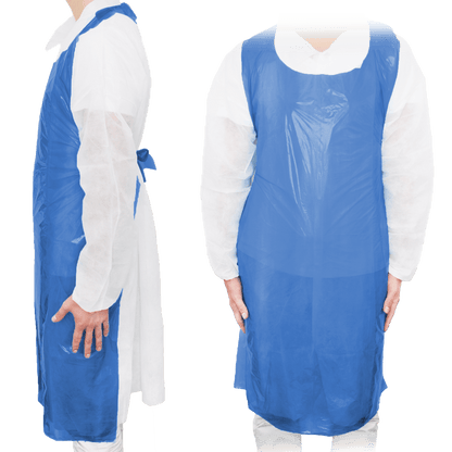 MaiMed-Apron Light PE, ποδιά από PE 75x120cm μπλε, 100 τεμάχια/συσκευασία, φραγμένη, λεία επιφάνεια | Συσκευασία (100 τεμάχια)