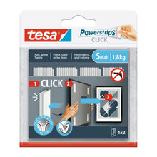 tesa Powerstrips Click Klett-Klebepads, weiß, 1 Rolle