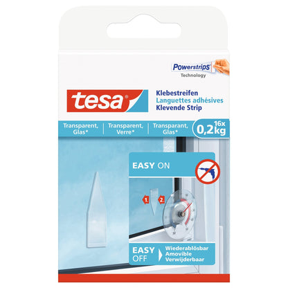 tesa Klebestreifen für transparente Oberflächen und Glas bis 0,2 kg