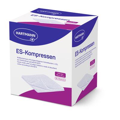 Κομπρέσες Hartmann ES αποστειρωμένες 12 φορές, 10x10cm - 100 τεμάχια | Συσκευασία (100 τεμάχια)