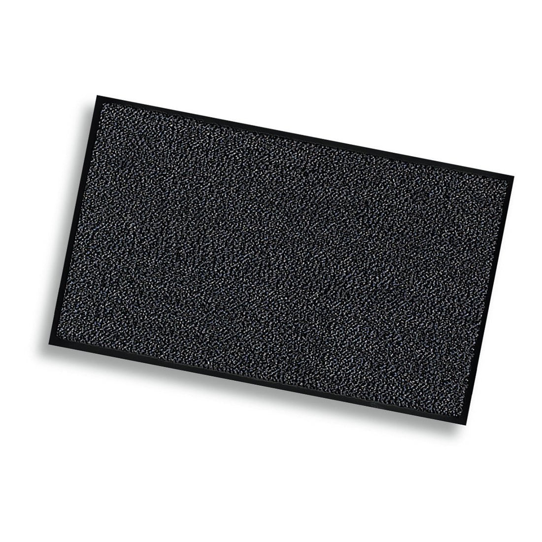 Η Nölle Profi Brush Schmutzfangmatte schwarz meliert της Nölle Profi Brush Bürsten- & Pinseltechnik e.K. είναι ένα ορθογώνιο χαλάκι με δομημένη επιφάνεια και ανυψωμένο περίγραμμα, που απεικονίζεται ελαφρώς κεκλιμένο σε λευκό φόντο.