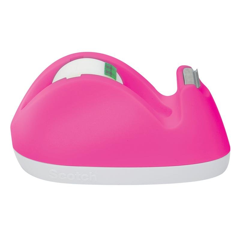 Ο διανομέας κολλητικής ταινίας Scotch™ Hasen C29 της 3M σε ροζ χρώμα συνοδεύεται από έναν ρολό αόρατης κολλητικής ταινίας Scotch® Magic™ (19 mm × 8,89 m) και διαθέτει οδοντωτή μεταλλική άκρη για εύκολη κοπή.