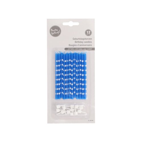 Μια συσκευασία blister με 12 PAPSTAR GmbH γενέθλια κεριά, 10 cm, πολύχρωμα με βάσεις. Ιδανικά για κάθε πάρτι γενεθλίων, πρακτικά συσκευασμένα.