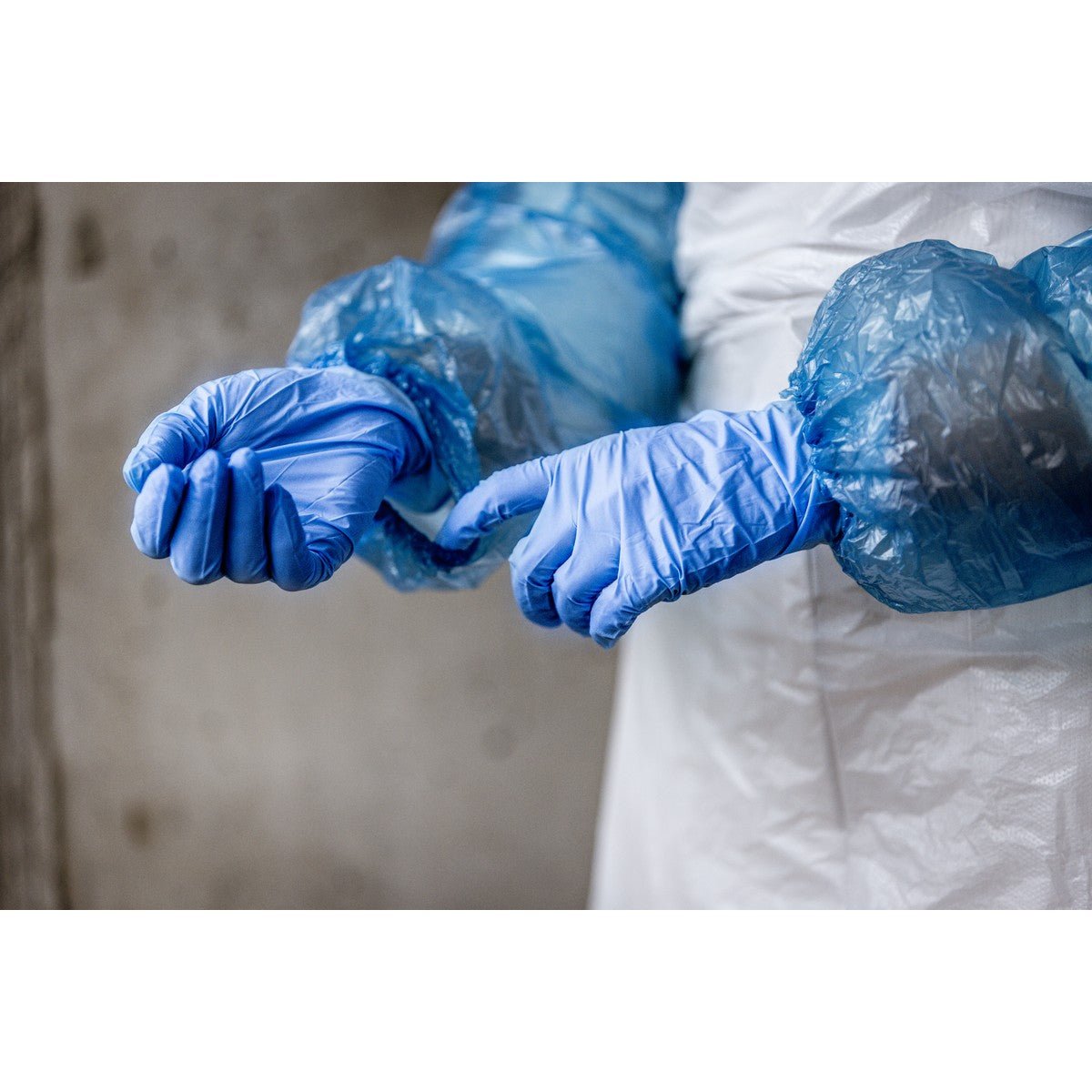 NITRAS SUPREME NITRILE, γάντια νιτριλίου μίας χρήσης, μπλε