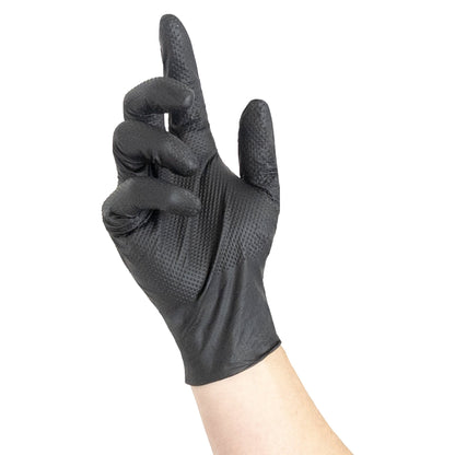 NITRAS TOUGH GRIP LIGHT, γάντια μιας χρήσης νιτριλίου, μαύρο
