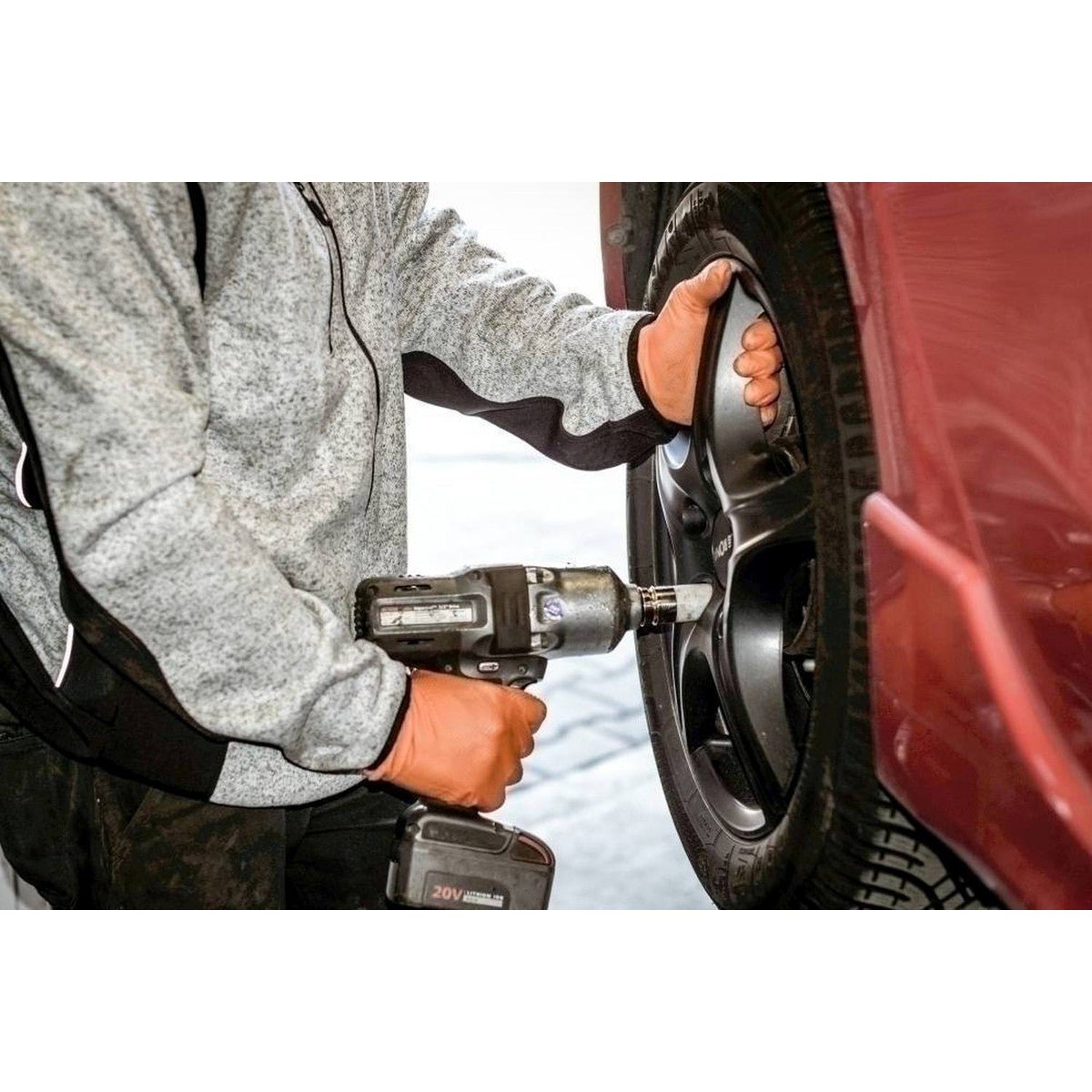 NITRAS TOUGH GRIP N, γάντια μιας χρήσης νιτριλίου, πορτοκαλί
