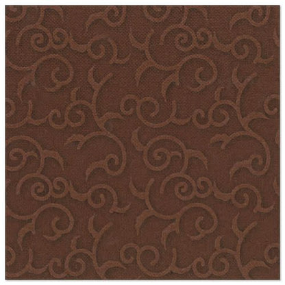 Οι PAPSTAR 50 χαρτοπετσέτες "ROYAL Collection" 1/4-πτυχή 40 x 40 cm σε καφέ της PAPSTAR GmbH είναι διακοσμημένες με ανάγλυφο μοτίβο κλαδιών, που προσδίδει μια δομημένη, κομψή πινελιά - ιδανική για το στρωμένο τραπέζι.