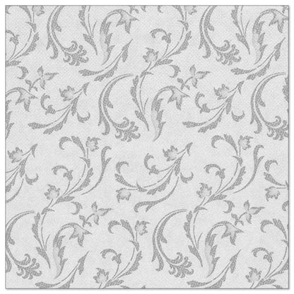 Οι PAPSTAR 50 χαρτοπετσέτες "ROYAL Collection" 1/4-πτυχή 40 x 40 cm γκρι της PAPSTAR GmbH είναι κομψές γκρι χαρτοπετσέτες με διακριτικό, επαναλαμβανόμενο μοτίβο από λεπτά λουλούδια και μοτίβα κλαδιών για μια απαιτητική διακόσμηση τραπεζιού.