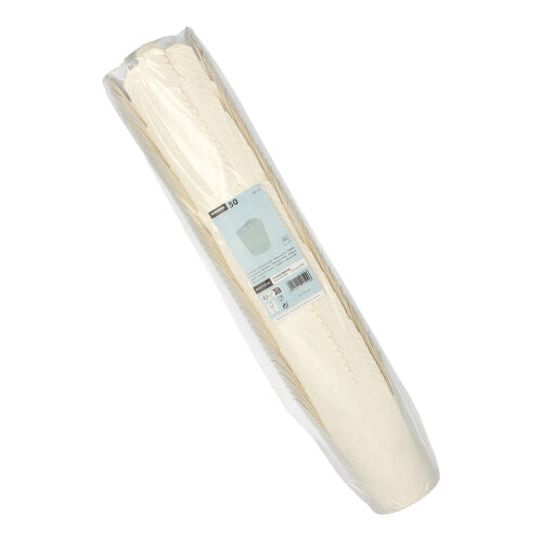 Μια συσκευασία με 50 τετράγωνες Starpak «To Go» Snackboxen (550 ml) από διαφανές πλαστικό με μπλε-λευκή ετικέτα, τέλειο για γεύματα ή σνακ για το δρόμο.