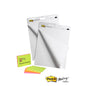 Δύο Flipcharts Post-it® Super Sticky Meeting Chart (63,5x76,2cm, λευκό) της 3M Deutschland GmbH απεικονίζονται με μεγάλα, νεον χρώματα, αυτοκόλλητες Post-it® Meeting Notes (διάφορα χρώματα), και τα δύο με το λογότυπο Post-it Meeting Charts στο κάτω μέρος.