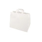 Die PAPSTAR 50 Tragetaschen der PAPSTAR GmbH sind umweltfreundliche weiße Papiertragetaschen mit flachen Henkeln und rechteckigen Seiten - ideal zum Tragen von Gegenständen.