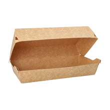Die PAPSTAR Baguetteboxen "pure" aus ungebleichtem Kraftpapier sind braun, rechteckig (7,5x10,7x22 cm) und zeigen offen ihr leeres Inneres. Die Boxen von PAPSTAR GmbH kommen im 25er-Pack - 100% Fair | Folie.