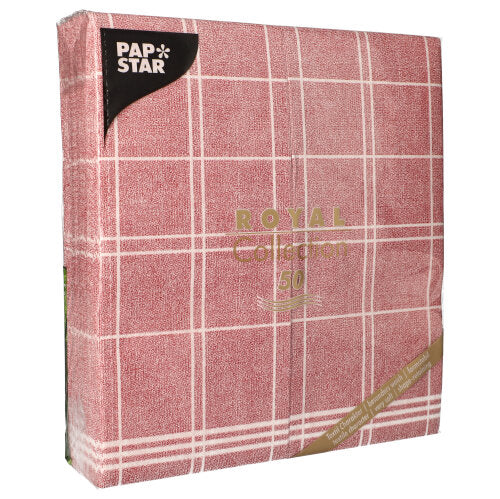 Ένα πακέτο 50 PAPSTAR χαρτοπετσέτες "ROYAL Collection" 1/6-πτυχή (48 x 33 cm) της PAPSTAR GmbH, σχέδιο "Kitchen Craft", ιδανικό για κομψή διακόσμηση τραπεζιού.