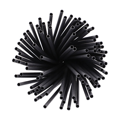 Ένα πακέτο PAPSTAR 100 καλαμάκια, χαρτί Ø 6 mm της PAPSTAR GmbH στέκεται κάθετα σε κυκλική διάταξη, όπως φαίνεται από πάνω, σε λευκό φόντο.