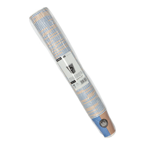 Μια συσκευασία με 100 ποτήρια Starpak «To Go» από χαρτόνι (0,18 l, Ø 7,01 cm, ύψος 9,2 cm), συσκευασμένα σε πρακτική πλαστική μεμβράνη για εύκολη διαχείριση και τακτοποιημένη συσκευασία.