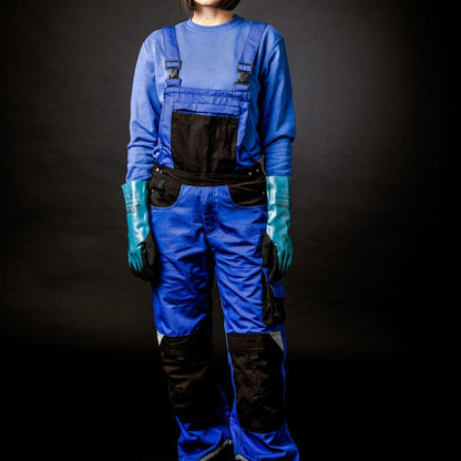NITRAS MOTION TEX PLUS, dungarees, royal blue / μαύρο