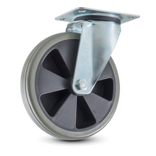 Περιστρεφόμενοι τροχοί PU, 200 mm, γκρι | Συσκευασία (1 τεμάχιο)