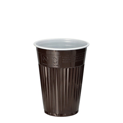 Το κύπελλο αυτόματου θερμοστάτη Starpak 100 (PS, 0,18 l, Ø 7,03 cm, 9 cm) σε καφέ/λευκό με ραβδωτή εξωτερική επιφάνεια και λεία εσωτερική επιφάνεια στέκεται όρθιο – ιδανικό για να κρατά τα ποτά ζεστά εν κινήσει. Παράδοση σε συσκευασία των 100 τεμαχίων.