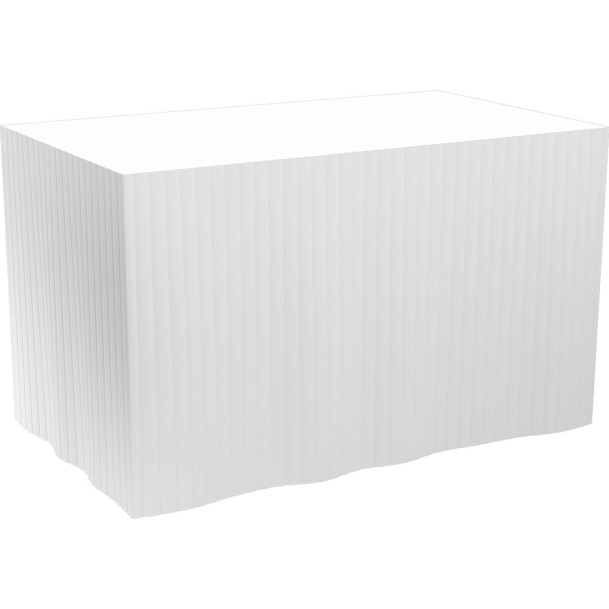 Ein großer Stapel einfarbiger weißer Papierservietten wird vor weißem Hintergrund gezeigt - ideal zur Kombination mit Dunicel-Tischdecken, selbstklebend 72 cm, 5 Abschnitte à 4 m von Duni GmbH für elegante Tischdecken.