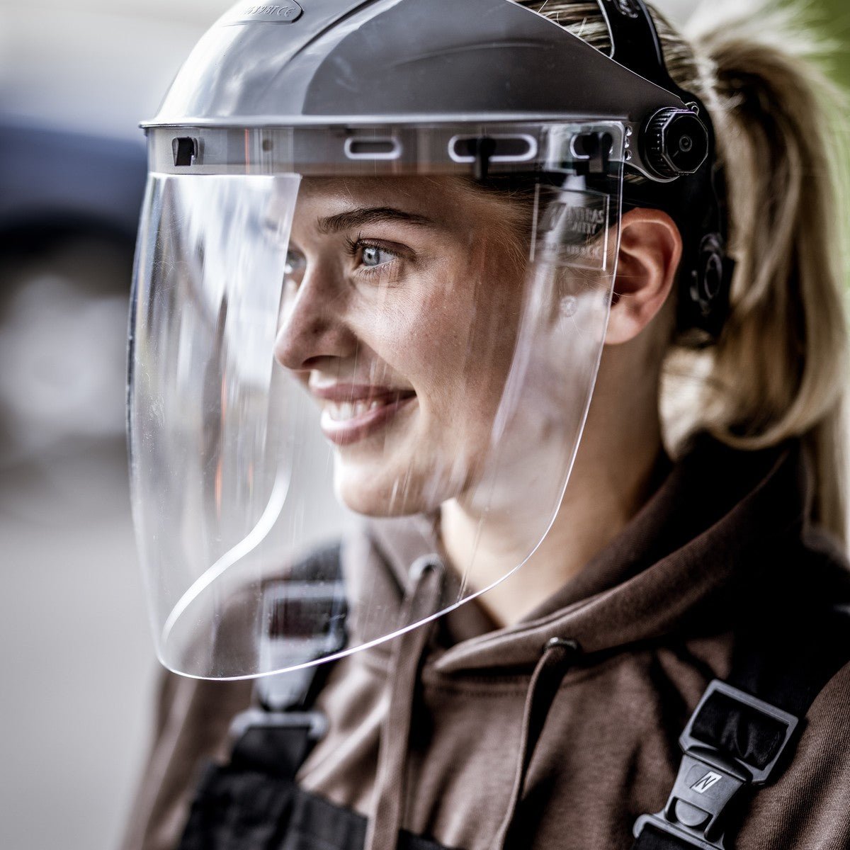 Γείσο NITRAS PROTECT, διαφανές / μαύρο, EN 166 πλαστικό | Συσκευασία (1 τεμάχιο)