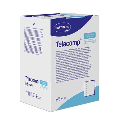 Η γάζα Telacomp® συμπιέζει αποστειρωμένες 12 φορές 17 κλωστές