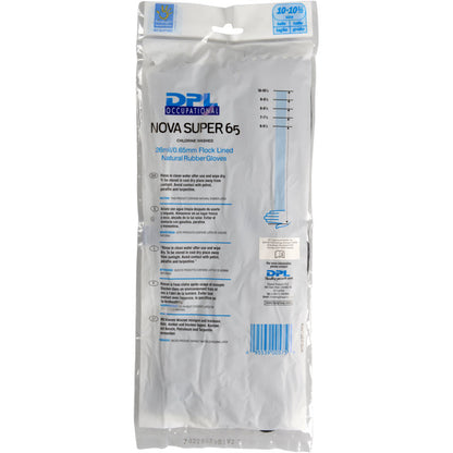 Μια σφραγισμένη πλαστική συσκευασία περιέχει γάντια οικιακής χρήσης Latex της Abena Re-Seller GmbH, μαύρα, 28cm/0,65mm, με εκτυπωμένες οδηγίες χρήσης και επωνυμία, καθώς και ένα διαφανές τμήμα όπου φαίνονται τα γάντια.