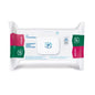 Μια συσκευασία Dr. Schumacher Cleanisept® Wipes Forte Max (100 μαντηλάκια) της Dr. Schumacher GmbH με επανασφραγιζόμενο καπάκι και πράσινες-ροζ λεπτομέρειες προσφέρει ιοκτόνο, χωρίς αλκοόλ απολύμανση σε μια λευκή συσκευασία με στοιχεία μάρκας και προϊόντος.