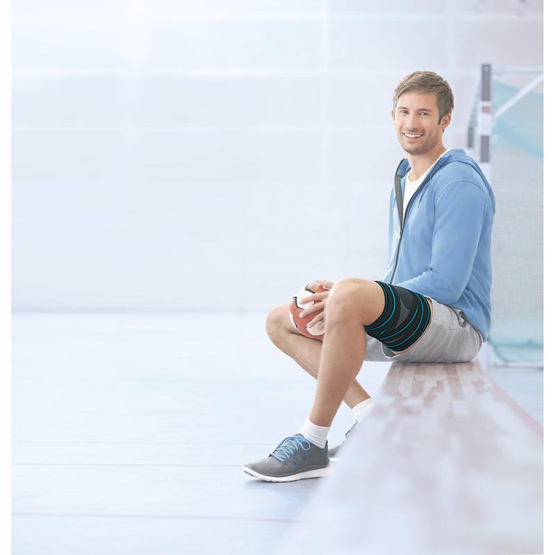 Επίδεσμος μηρού Actimove PowerMotion, ανθρακί – σε χρήση