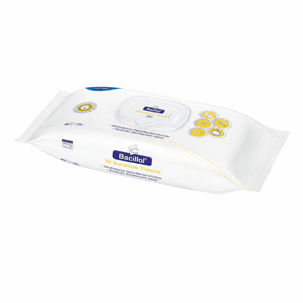 Hartmann Bacillol 30 Sensitive Tissues Μαντηλάκια απολύμανσης | Συσκευασία (40 τεμάχια)