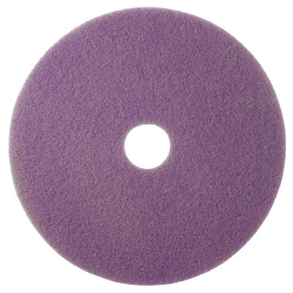 Das Twister Pad lila, rund von Diversey Deutschland GmbH & Co. OHG ist ein rundes, violettes Pad mit strukturierter Oberfläche und zentralem Loch, ideal für die Unterhaltsreinigung von beschichteten Hartböden, abgebildet auf weißem Hintergrund.