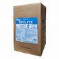 Ένα καφέ κουτί με την επιγραφή "GastroPower Spülfix Öko-Box, 10 l" της Abena Re-Seller GmbH με μπλε-λευκές οδηγίες, σύμβολα κινδύνου και μια ένδειξη 10 λίτρων· αυτό το βιοδιασπώμενο απορρυπαντικό πιάτων είναι φιλικό προς το περιβάλλον.
