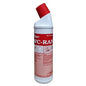 Λευκό πλαστικό μπουκάλι της Abena Re-Seller GmbH GastroPower WC-RAN, 750 ml (15*1), με κόκκινο γωνιακό καπάκι και λευκή ετικέτα χρήσης με φυσικά ένζυμα για αποτελεσματικό καθαρισμό. Διατίθεται ως κουτί (15 συσκευασίες).