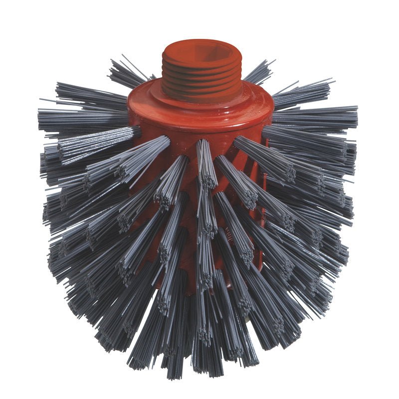 Η METAL DETECT WOLFBÜRSTE από Haug Bürsten KG είναι μια κυλινδρική, γκρι βούρτσα PBT (135xø120mm) με σκληρές τρίχες πάχους ø0,60mm και ένα σπείρωμα για στερέωση - ιδανική για χρήση στη βιομηχανία τροφίμων.