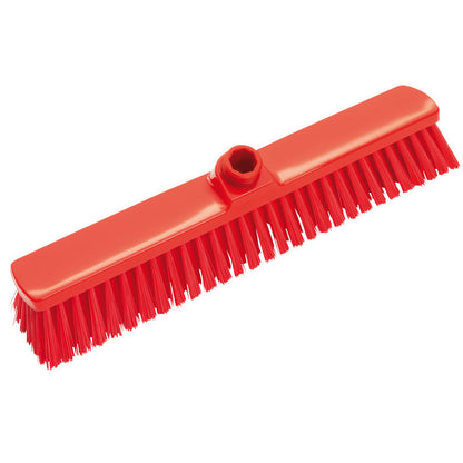 Η ΣΚΟΥΠΑ ΜΕΓΑΛΟΥ ΧΩΡΟΥ 400X60X50MM από την Haug Bürsten KG με σκληρές τρίχες και κεντρική οπή για το κοντάρι είναι ιδανική για την αποτελεσματική καθαριότητα μεγάλων επιφανειών, απεικονίζεται σε λευκό φόντο.