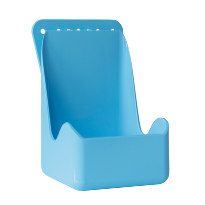 Η Paul Hartmann AG Wall Holder Hände, κατάλληλη για φιάλες 500 ml, μπλε, συσκευασία με 2 τεμάχια, από πλαστικό με ψηλή πλάτη και ανοιχτό μπροστινό μέρος. Ιδανικό για την αποθήκευση απολυμαντικού χεριών. Περιλαμβάνει υλικό στερέωσης.