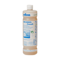 Ένα μπεζ πλαστικό μπουκάλι 1L με την επιγραφή "Kiehl ARCANDIS-Presoft Schonender Vorreiniger" της Johannes Kiehl KG, με μπλε και λευκή επιγραφή, παρέχει πληροφορίες προϊόντος και δοσολογία για επαγγελματικό πλύσιμο πιάτων ή ξέβγαλμα· διατίθεται σε κουτιά με 6 μπουκάλια.