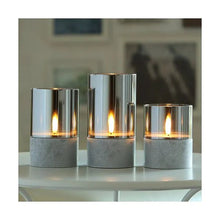 Papstar Κερί Securit® LED Ø 8 cm γκρι "Gracia"