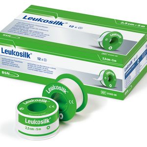 Leukosilk, επίδεσμος σε ρολό, με προστατευτικό δακτύλιο