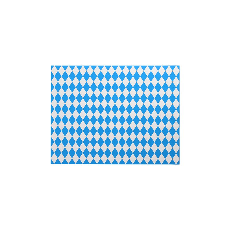 Τα PAPSTAR 100 χάρτινα σουπλά (30 x 40 cm) της PAPSTAR GmbH παρουσιάζουν ένα επαναλαμβανόμενο μοτίβο από μπλε και λευκά ρόμβους σε διαγώνιες σειρές σε λευκό φόντο, ιδανικό για ένα οικολογικά διακοσμημένο τραπέζι.