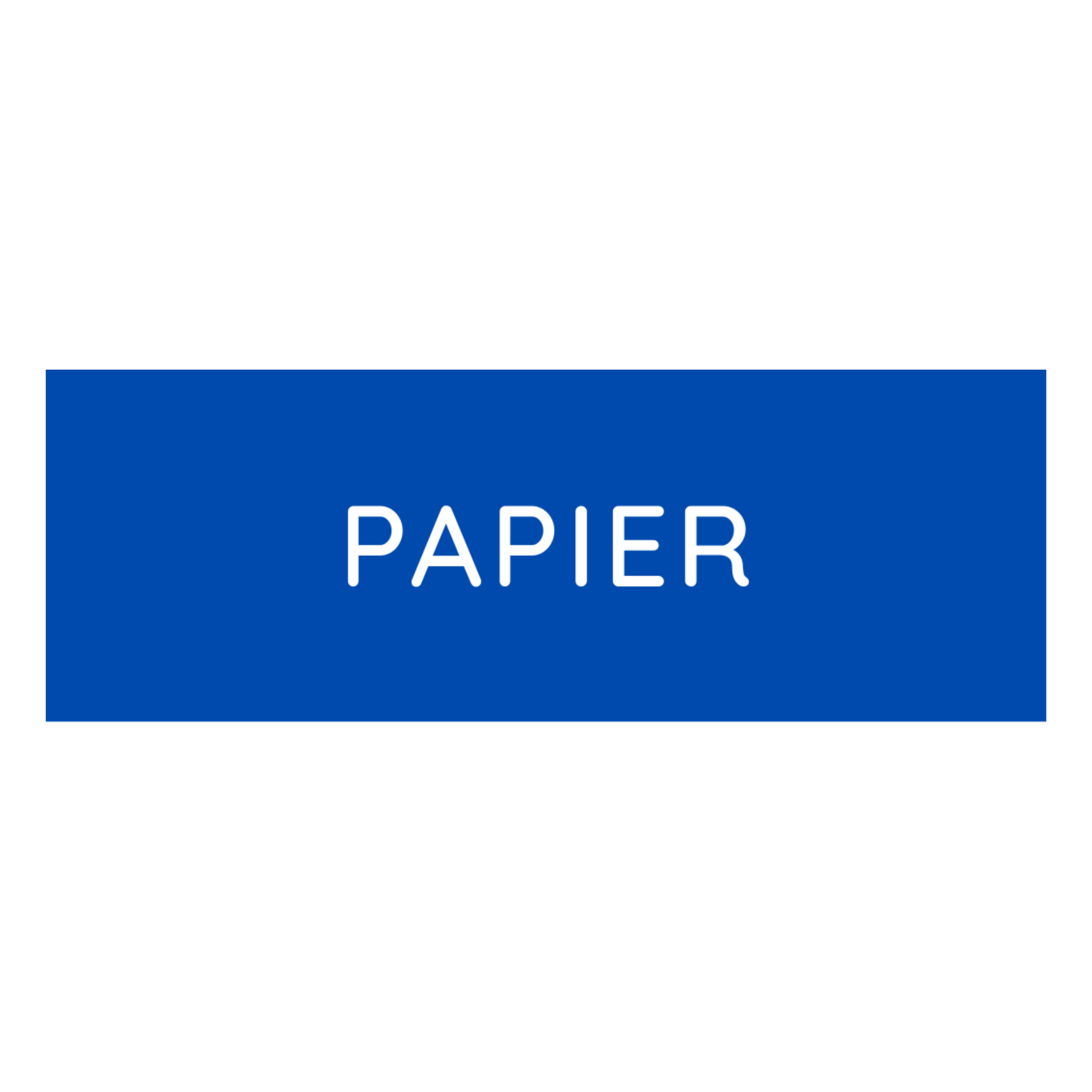 Der Novocal Farbiger Wertstoffaufkleber klein (1 Stück) in Blau mit weißem "PAPIER"-Text ist ideal zur Kennzeichnung und Organisation von Papierabfällen im Recycling.