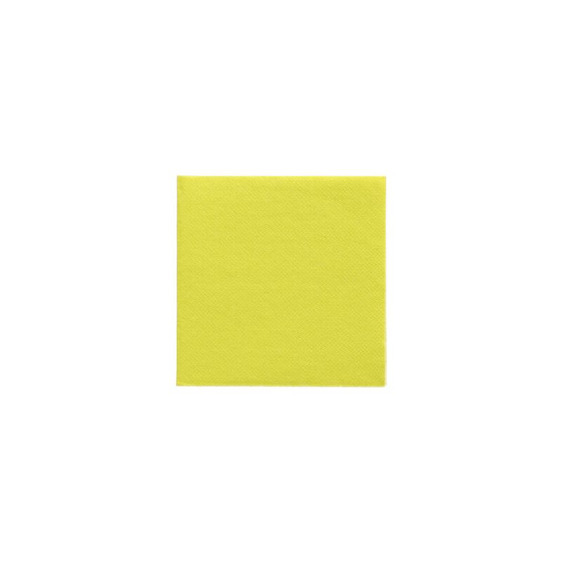 Ένα μοναδικό, φωτεινό κίτρινο τετράγωνο, που θυμίζει φύλλο χαρτιού, είναι κεντραρισμένο σε λευκό φόντο και προσφέρει μια απροσδόκητη αλλά γοητευτική αντίθεση που συμπληρώνει κάθε βιώσιμη διακόσμηση τραπεζιού. Αυτή η ζωντανή εμφάνιση επιτυγχάνεται με τις PAPSTAR πετσέτες 1/4-πτυχή (24 cm x 24 cm) από τη "DAILY Collection" της {{77481180509f74af3931313}} GmbH.