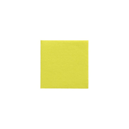 Ένα μοναδικό, φωτεινό κίτρινο τετράγωνο, που θυμίζει φύλλο χαρτιού, είναι κεντραρισμένο σε λευκό φόντο και προσφέρει μια απροσδόκητη αλλά γοητευτική αντίθεση που συμπληρώνει κάθε βιώσιμη διακόσμηση τραπεζιού. Αυτή η ζωντανή εμφάνιση επιτυγχάνεται με τις PAPSTAR πετσέτες 1/4-πτυχή (24 cm x 24 cm) από τη "DAILY Collection" της {{77481180509f74af3931313}} GmbH.