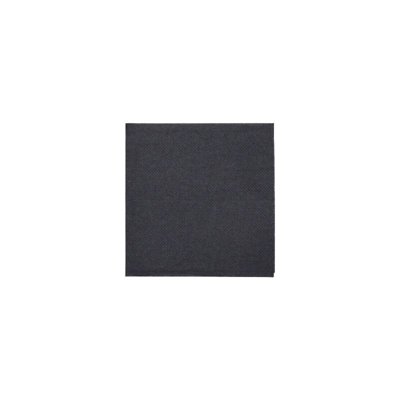Οι σκουρόχρωμες γκρι πετσέτες "DAILY Collection" της PAPSTAR GmbH σε μέγεθος 24 cm x 24 cm με 1/4 πτύχωση ομορφαίνουν τη διακόσμηση του τραπεζιού σας σε λευκό υπόβαθρο και ενσωματώνουν βιωσιμότητα.