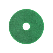 Το Arcora Superpad Green της Arcora International GmbH είναι ένα πράσινο, στρογγυλό pad με κεντρική τρύπα, ιδανικό για τον βασικό καθαρισμό ευαίσθητων δαπέδων ή τη συντήρηση καθαρισμού σε ανθεκτικές επιφάνειες. Απεικονίζεται σε λευκό φόντο.