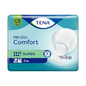 Η συσκευασία της TENA Comfort Super Inkontinenzvorlage με την καθαρή παρουσίαση του προϊόντος τονίζει μέσω σαφών εικονιδίων τις δερματολογικά ελεγμένες ιδιότητες και την προστασία από την ξηρότητα. Ο σχεδιασμός, κυρίως σε μπλε και πράσινο, διευκολύνει την αναγνώριση.