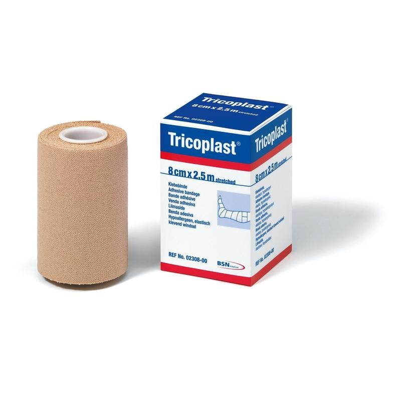 Tricoplast, αυτοκόλλητη ταινία με ελαστικότητα κατά μήκος και κατά πλάτος, 2,5 m x 10 cm