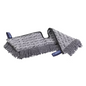 Ένα Vileda Professional Swep Duo r-MicroCombi Mop με μέγεθος 50 cm, κατασκευασμένο από την Vileda GmbH, διαθέτει μια γκρι κεφαλή σφουγγαρίστρας μικροϊνών με άκρες από κρόσσια σε λευκό φόντο. Η κεφαλή της σφουγγαρίστρας είναι εξοπλισμένη με δύο μπλε σημάδια και μια υφή επιφάνεια που υποδεικνύει την απόδοσή της στον καθαρισμό.