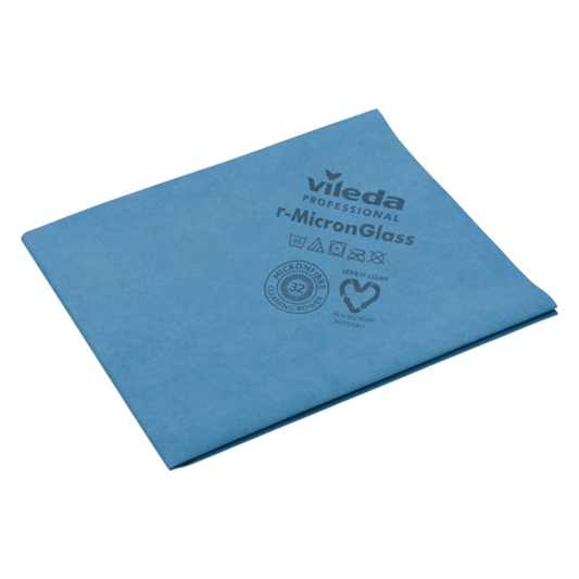 Vileda Professional r-MicronGlass Gläsertuch - 50 x 40 cm | Packung (5 Stück)