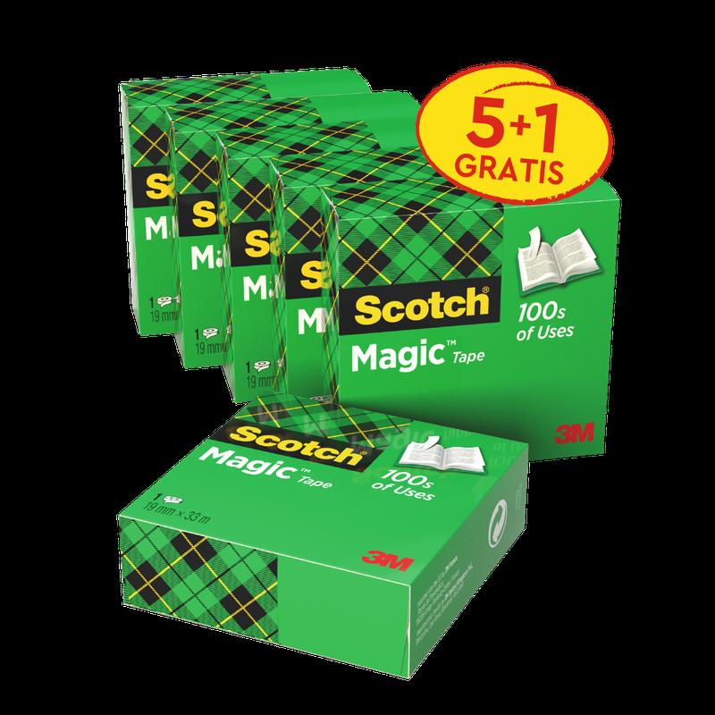 Scotch® Magic™ Invisible Tape Value Pack 6 ρολά 19mm x 33m | Συσκευασία (6 ρολά)